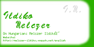 ildiko melczer business card